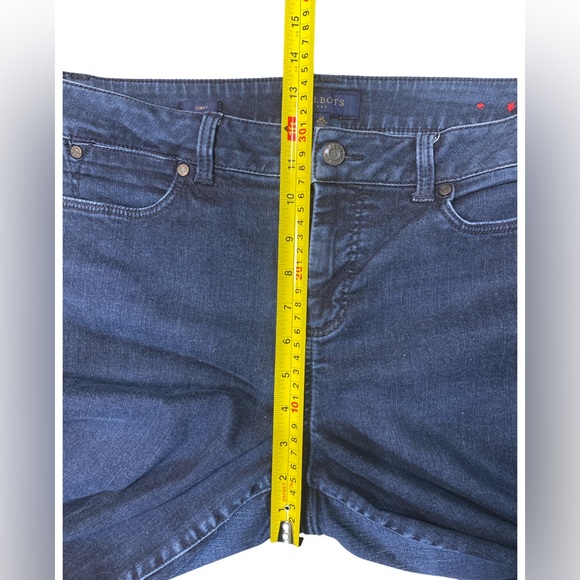 Talbots Dark Wash Curvy Fit Straight Leg Stretch Jeans | Women’s 10 - Picture 5 of 11